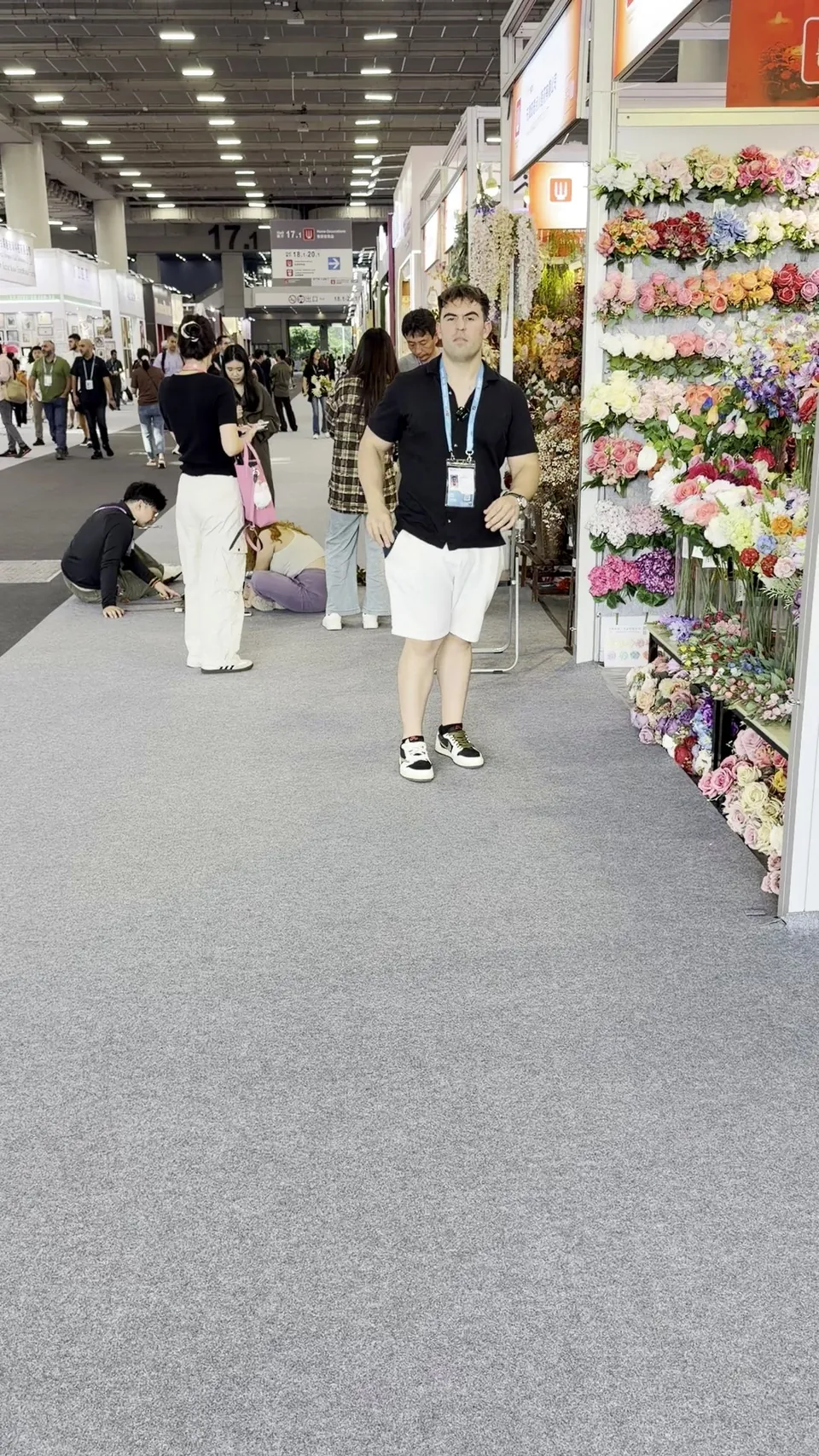 An aisle of the Canton Fair, in Guangzhou