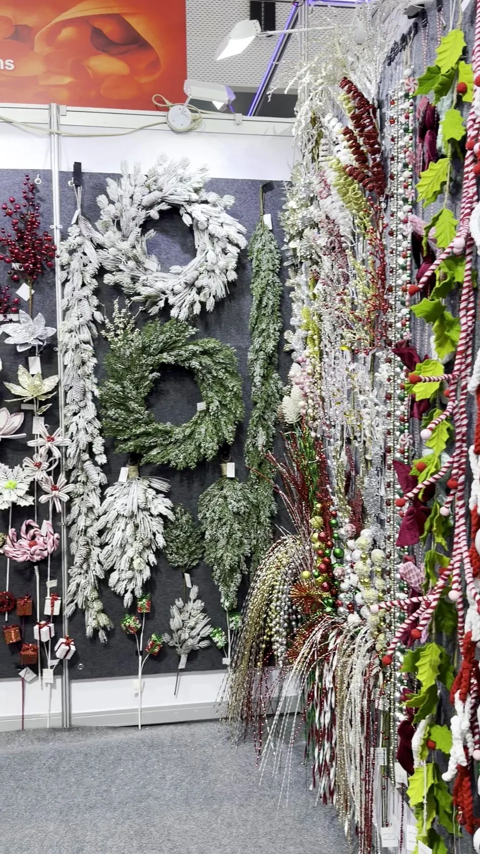 A manufacturer's Christmas decor display