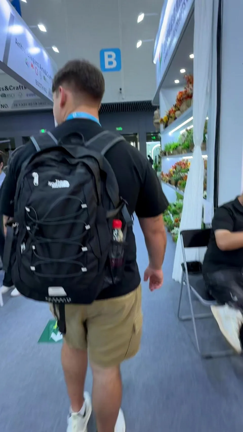 Walking through the fair's halls